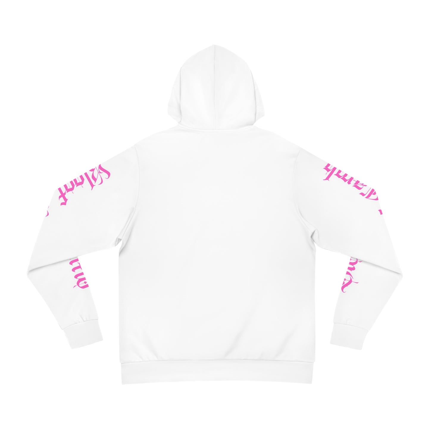 Blessed & Highly Favored Hoodie - Hot Pink Font on White