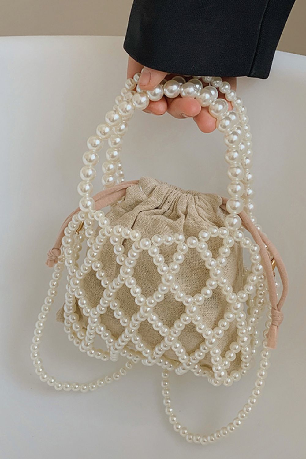 Pearl Polyester Crossbody Bag